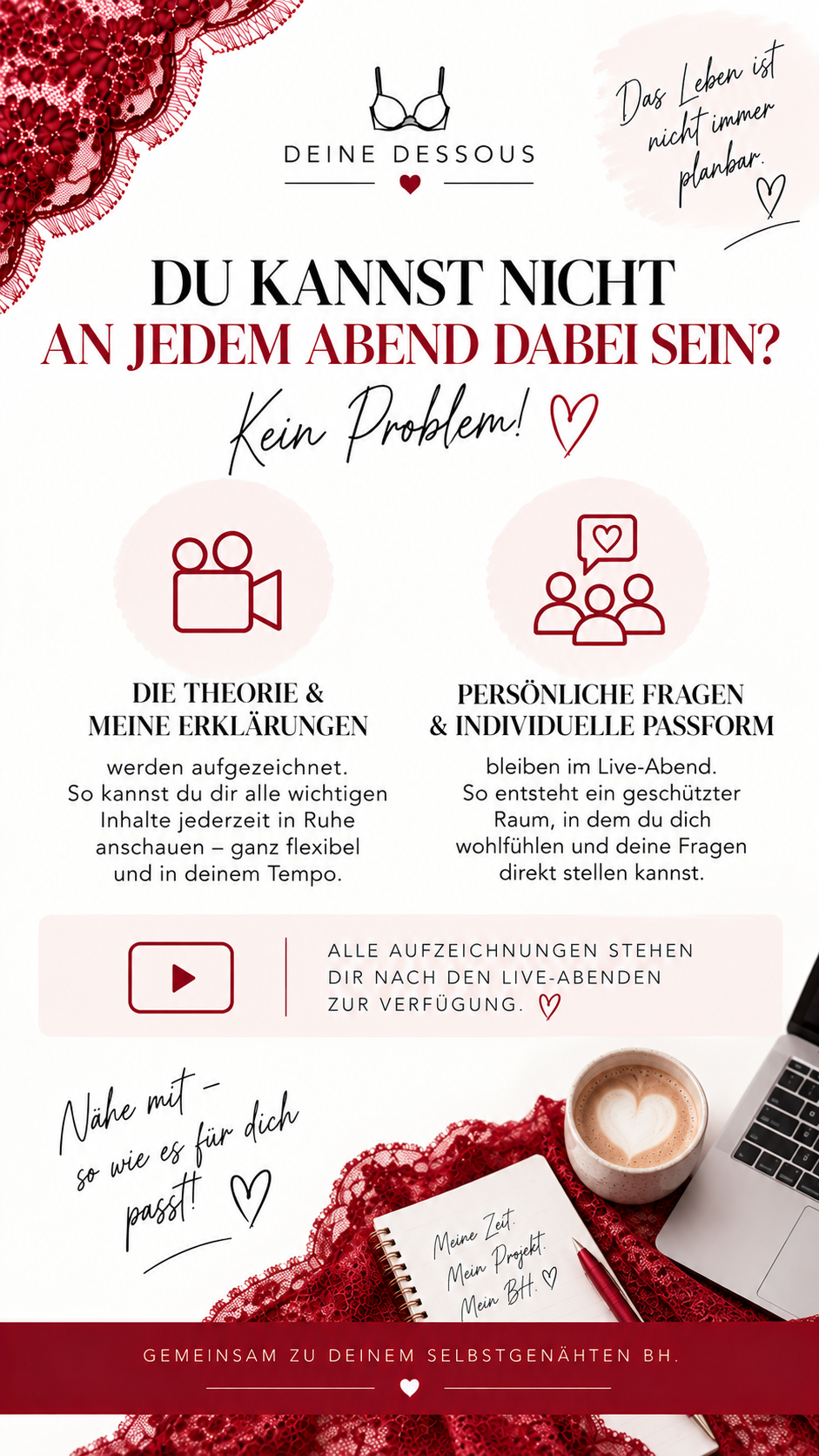 Aufzeichnung der Lerninhalte und geschützter Raum für persönliche Fragen